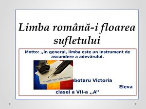 Limba Română I Patria Mea