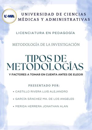 Lectura - Tipos de metodología