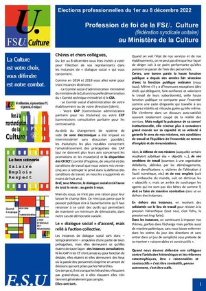 Profession De Foi Csam Fsu Culture 2022