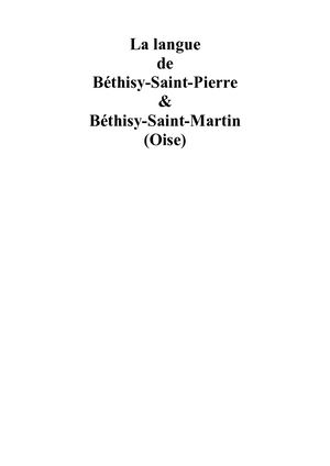 06. Glossaire Béthisy St Pierre Et St Martin (60)