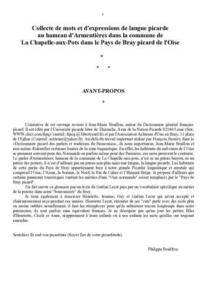 07. Glossaire D'armentières La Chapelle Aux Pots (60)