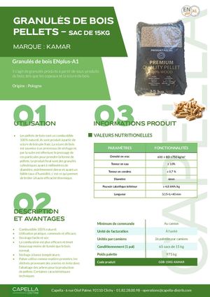Fiche technique Pellet Kamar
