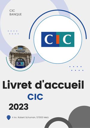 livret d'accueil CIC METZ