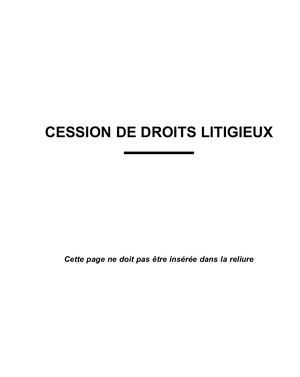 2020-4 -Cession De Droits Litigieux (Civ ) [2020 11]