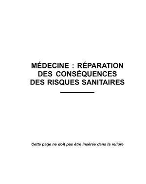 2020-4 -Medecine Reparation Des Consequences Des Risques Sanitaires (Civ ) [2020 11]