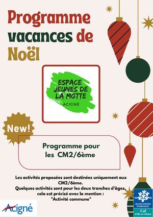 Ej Programme Cm2 6eme Noel 2022