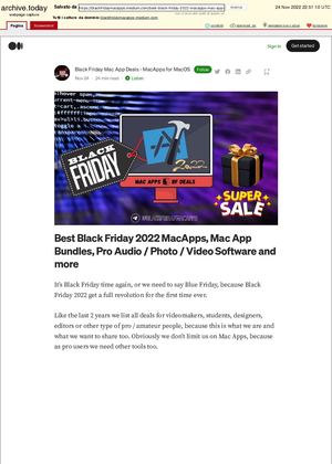 Best Black Friday 2022 MacApps, Mac App Bundles, Pro Audio / Photo / Video Software and more [Version1]