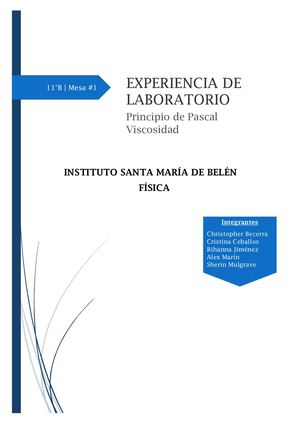 Informe De Laboratorio Física