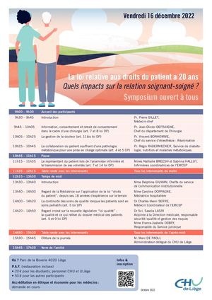 La Loi Relative Aux Droits Du Patient A 20 Ans Symposium2022 Affiche 2022 11 01 21 02 42 697