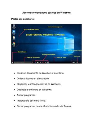 Acciones Y Comandos Básicos En Windows