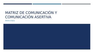 Matriz De Comunicación