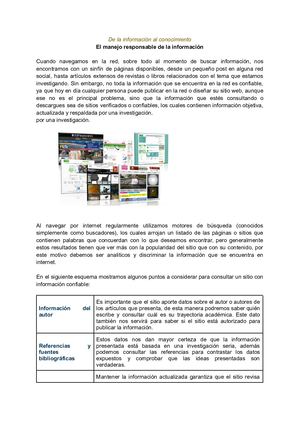 Manejo Responsable De La Información