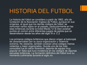 Historia Del Futbol