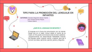 Articulo De Opinión Tips Para La Promoción Del Lenguaje En Infantes