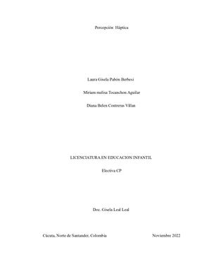 Percepción Háptica