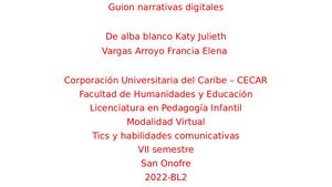 Guion Narrativa Digital