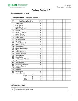 B Matriz De Registro Auxiliar De Evaluación 2 Joss