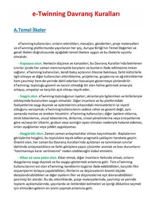 E Twinning Davranış Kuralları