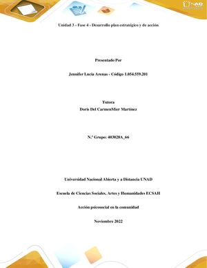 Fase 4 - Desarrollo plan estratégico y de acción
