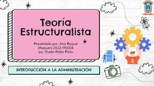 Teoría Estructuralista I A