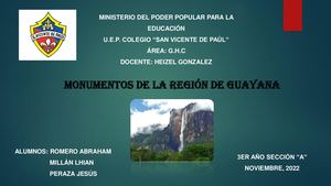Monumentos De La Region De Guayana