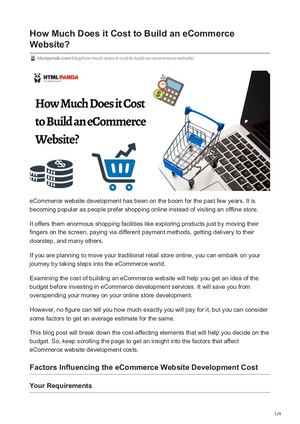 Calaméo - How Much Does It Cost To Build An E Commerce Website