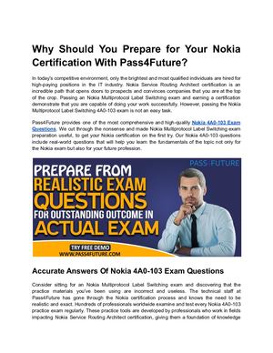 Grab Nokia 4a0 103 Exam Questions And Get Success In One Go