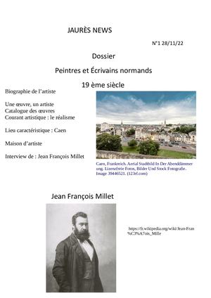 Jean François Millet Est Un Peintre Normand Du 19ème Siècle