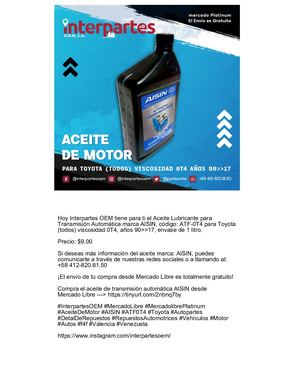 Interpartes Oem Aceite Transmisión Automática