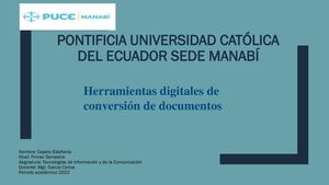 Herramientas Digitales De Conversión De Documentos