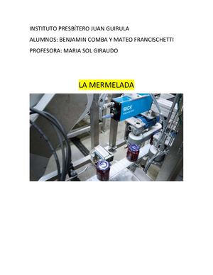 Proceso Productivo De La Mermelada