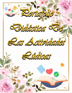 Portafolio Actividades lúdicas