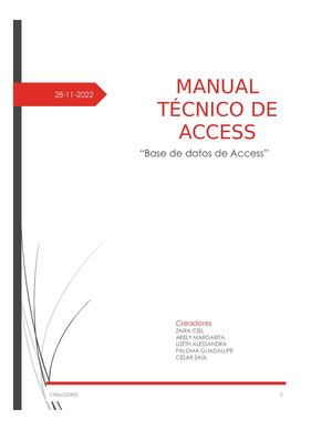 Manual Tecnico De Access