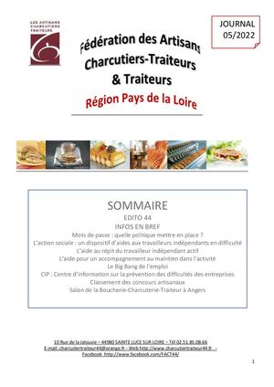 05 2022 Newsletter Charcutiers Traiteurs