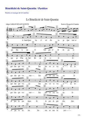 Bénédicité De St Quentin