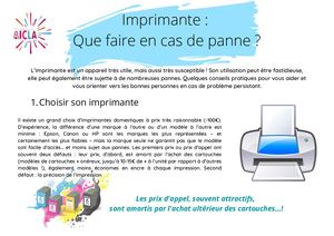 Imprimante Que Faire En Cas De Panne