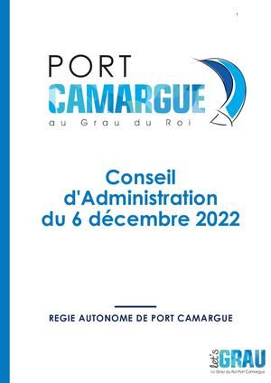 Dossier du Conseil Administration 06.12.22