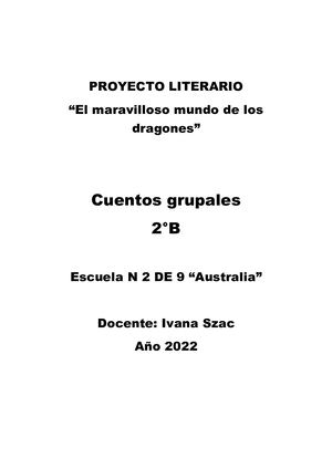 Cuentos Con Dragones, 2ºb, Año 2020, Pdf