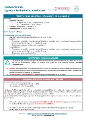 Protocole Kyprolis RD Fiche Pro VF