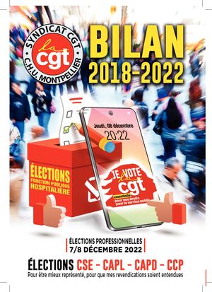 Bilan CGT 2018-2022 élections professionnelles