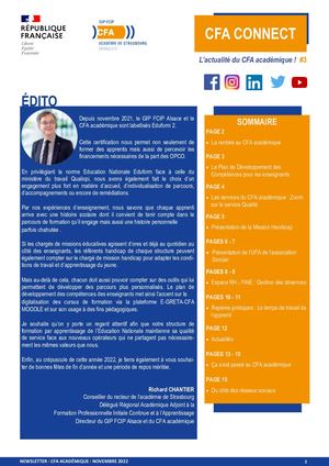 CFA Connect Numéro 3 - CFA académique