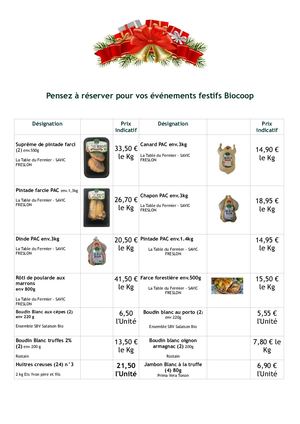 Bon De Commande Noel 2022