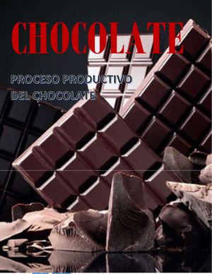 Proceso Productivo Del Chocolate