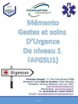 Mémento AFGSU 1