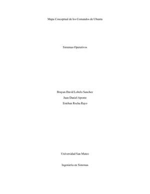 Mapa Conceptual De Los Comandos De Ubuntu