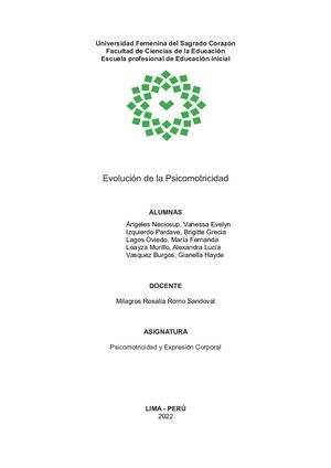 Psicomotricidad Evolucion