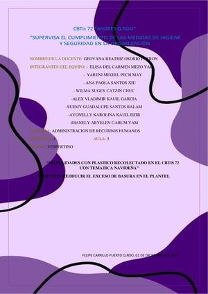 Proyecto Del Cuidado Del Medio Ambiente Equipo De Elisa Mezo 5avrh