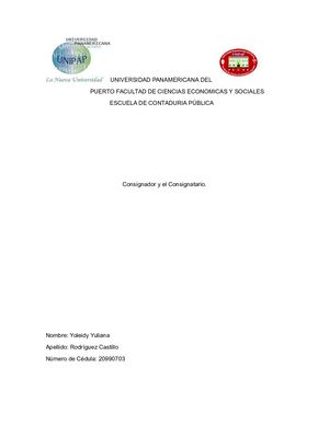 Informe De Consignatario Y Consignador