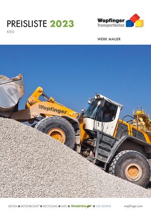 Preise Kies 2023 Mauer