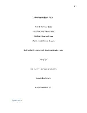 Modelo pedagógico social